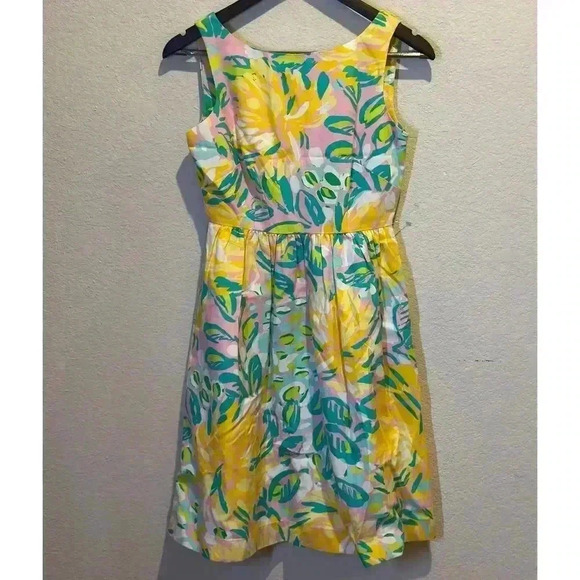 Lilly Pulitzer‎ Womens Sz 0 Essie A Line Mini Dress Sleeveless Spring Bloomcore - Picture 1 of 9